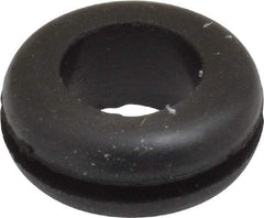 Made in USA - 11/16" OD, 9/32" Thick Grommet - Buna-N Rubber, 1/2" Slot Diam x 1/16" Slot Width - Exact Tool & Supply