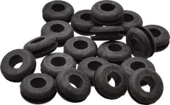 Made in USA - 7/8" OD, 3/8" Thick Grommet - Buna-N Rubber, 5/8" Slot Diam x 1/8" Slot Width - Exact Tool & Supply