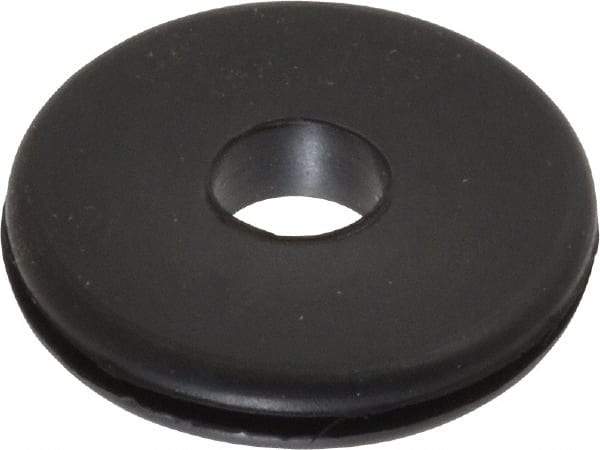 Made in USA - 1-1/4" OD, 1/4" Thick Grommet - Buna-N Rubber, 1" Slot Diam x 1/16" Slot Width - Exact Tool & Supply
