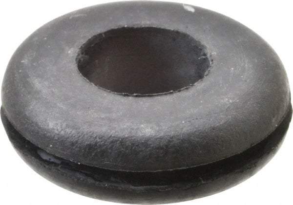 Made in USA - 15/16" OD, 5/16" Thick Grommet - Buna-N Rubber, 11/16" Slot Diam x 1/16" Slot Width - Exact Tool & Supply