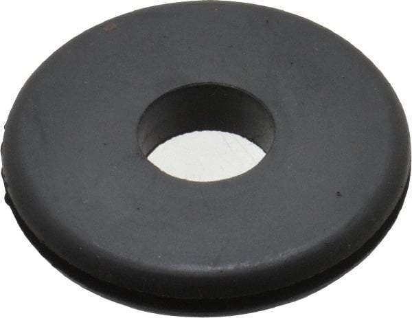 Made in USA - 1-1/2" OD, 1/4" Thick Grommet - Buna-N Rubber, 1-1/4" Slot Diam x 1/16" Slot Width - Exact Tool & Supply