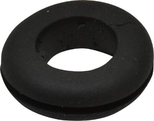 Made in USA - 11/16" OD, 5/16" Thick Grommet - Buna-N Rubber, 13/16" Slot Diam x 1/16" Slot Width - Exact Tool & Supply