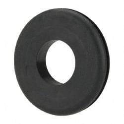 Made in USA - 1-1/2" OD, 1/4" Thick Grommet - Buna-N Rubber, 1-1/4" Slot Diam x 1/16" Slot Width - Exact Tool & Supply