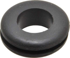 Made in USA - 1-1/4" OD, 7/16" Thick Grommet - Buna-N Rubber, 1" Slot Diam x 1/8" Slot Width - Exact Tool & Supply