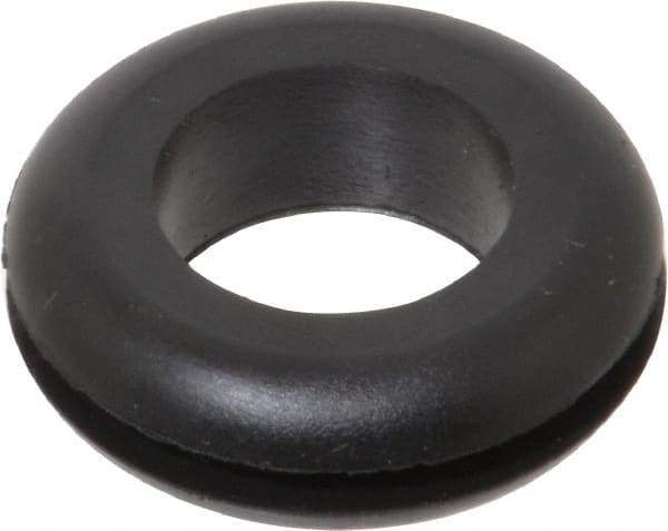 Made in USA - 1-3/8" OD, 7/16" Thick Grommet - Buna-N Rubber, 1-1/16" Slot Diam x 1/8" Slot Width - Exact Tool & Supply