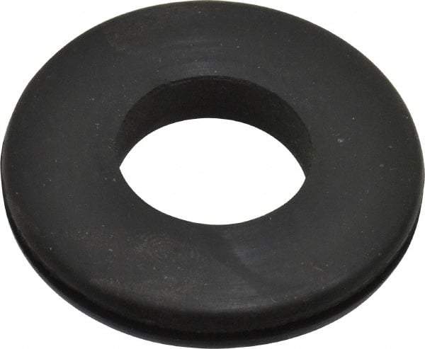 Made in USA - 1-5/8" OD, 1/4" Thick Grommet - Buna-N Rubber, 1-1/4" Slot Diam x 1/16" Slot Width - Exact Tool & Supply