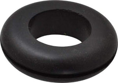 Made in USA - 1-5/8" OD, 7/16" Thick Grommet - Buna-N Rubber, 1-1/4" Slot Diam x 1/16" Slot Width - Exact Tool & Supply