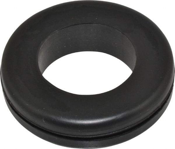 Made in USA - 1-3/4" OD, 7/16" Thick Grommet - Buna-N Rubber, 1-1/4" Slot Diam x 1/16" Slot Width - Exact Tool & Supply