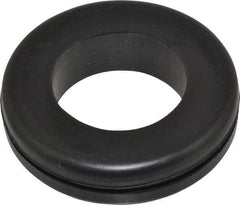 Made in USA - 1-3/4" OD, 7/16" Thick Grommet - Buna-N Rubber, 1-1/4" Slot Diam x 1/16" Slot Width - Exact Tool & Supply