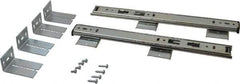 Knape & Vogt - 12" Slide Length, Chrome Variable-Height Pencil Drawer Slide - 3/4" Wide - Exact Tool & Supply