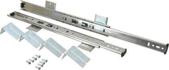 Knape & Vogt - 14" Slide Length, Chrome Variable-Height Pencil Drawer Slide - 3/4" Wide - Exact Tool & Supply