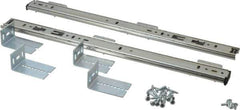 Knape & Vogt - 16" Slide Length, Chrome Variable-Height Pencil Drawer Slide - 3/4" Wide - Exact Tool & Supply