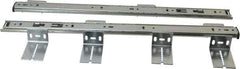 Knape & Vogt - 18" Slide Length, Chrome Variable-Height Pencil Drawer Slide - 3/4" Wide - Exact Tool & Supply