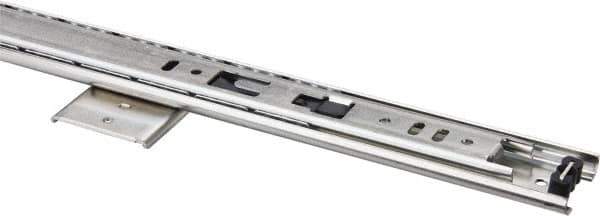 Knape & Vogt - 20" Slide Length, Chrome Variable-Height Pencil Drawer Slide - 3/4" Wide - Exact Tool & Supply
