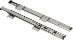 Knape & Vogt - 16" Slide Length, Chrome Variable-Height Keyboard Slide - Chrome Finish - Exact Tool & Supply