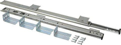 Knape & Vogt - 18" Slide Length, Chrome Variable-Height Keyboard Slide - Chrome Finish - Exact Tool & Supply