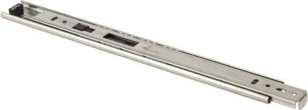 Knape & Vogt - 12" Slide Length, 9" Travel Length, Chrome Drawer Slide - Chrome Finish - Exact Tool & Supply
