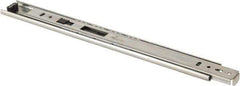 Knape & Vogt - 12" Slide Length, 9" Travel Length, Chrome Drawer Slide - Chrome Finish - Exact Tool & Supply