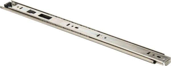 Knape & Vogt - 18" Slide Length, 13.5" Travel Length, Chrome Drawer Slide - Chrome Finish - Exact Tool & Supply