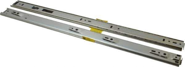 Knape & Vogt - 20" Slide Length, 15" Travel Length, Chrome Drawer Slide - Chrome Finish - Exact Tool & Supply