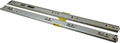 Knape & Vogt - 20" Slide Length, 15" Travel Length, Chrome Drawer Slide - Chrome Finish - Exact Tool & Supply