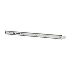 Knape & Vogt - 22" Slide Length, 16.5" Travel Length, Chrome Drawer Slide - Chrome Finish - Exact Tool & Supply