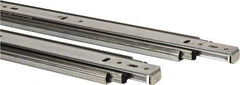 Knape & Vogt - 26" Slide Length, Chrome Box or Vertical File Drawer Slide - 18" Wide, Chrome Finish - Exact Tool & Supply