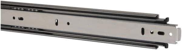 Knape & Vogt - 28" Slide Length, Chrome Box or Vertical File Drawer Slide - 18" Wide, Chrome Finish - Exact Tool & Supply