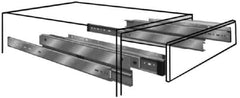 Knape & Vogt - 28" Slide Length, Chrome Drawer Slide - 30" Wide, Chrome Finish - Exact Tool & Supply