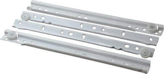Knape & Vogt - 300mm Slide Length, 225mm Travel Length, Steel Epoxy-Coated Drawer Slide - White Epoxy Finish - Exact Tool & Supply