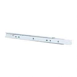 Knape & Vogt - 350mm Slide Length, 262mm Travel Length, Steel Epoxy-Coated Drawer Slide - White Epoxy Finish - Exact Tool & Supply