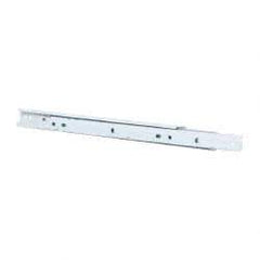 Knape & Vogt - 350mm Slide Length, 262mm Travel Length, Steel Epoxy-Coated Drawer Slide - White Epoxy Finish - Exact Tool & Supply