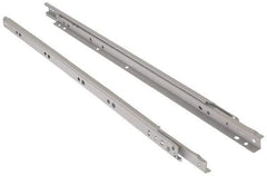 Knape & Vogt - 600mm Slide Length, 450mm Travel Length, Steel Epoxy-Coated Drawer Slide - White Epoxy Finish - Exact Tool & Supply