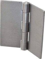 Stanley - 4-1/2" Long x 4-1/2" Wide, Extra Heavy Full Surface Hinge - Steel, Plain Finish - Exact Tool & Supply