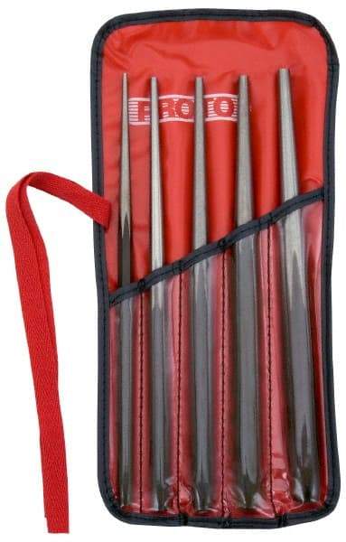 Proto - 5 Piece, 1/8 to 5/16", Drift Punch Set - Hex Shank, Comes in Pouch - Exact Tool & Supply