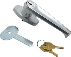 Made in USA - Locking Handle Latch - Polished Chrome Plated - Exact Tool & Supply