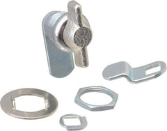 Made in USA - 5/16" Max Thickness, Thumb Turn Panel - Zinc Die Cast Coated - Exact Tool & Supply