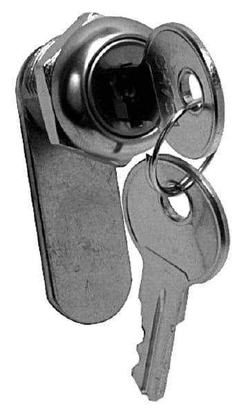 Made in USA - 15/16" Max Thickness, Standard Cam Lock - Polished Brass Finish - Exact Tool & Supply