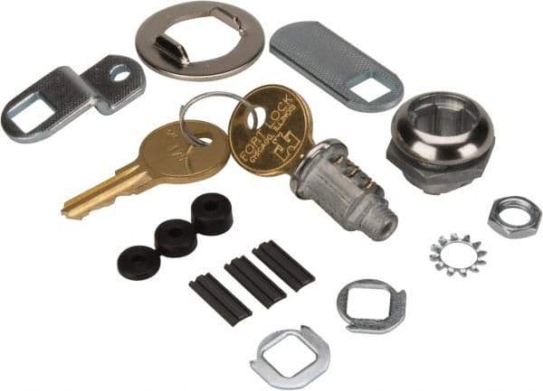 Made in USA - 5/32" Max Thickness, Standard Cam Lock - Stainless Steel Finish - Exact Tool & Supply