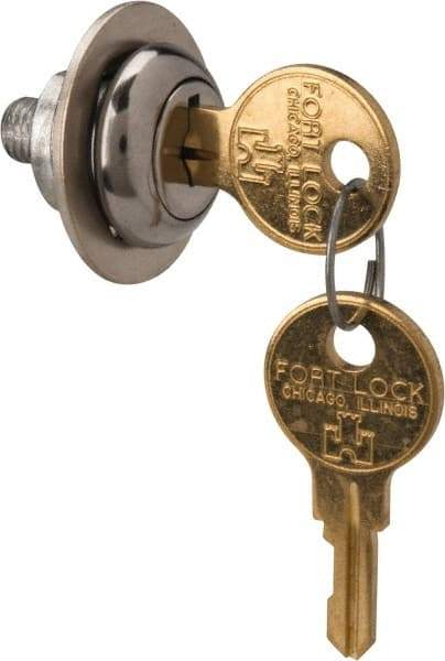 Made in USA - 5/32" Max Thickness, Standard Cam Lock - Stainless Steel Finish - Exact Tool & Supply