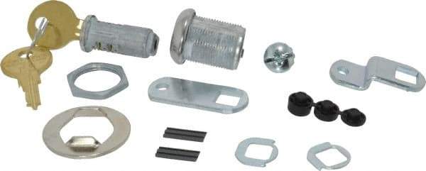 Made in USA - 21/32" Max Thickness, Standard Cam Lock - Stainless Steel Finish - Exact Tool & Supply