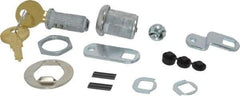 Made in USA - 21/32" Max Thickness, Standard Cam Lock - Stainless Steel Finish - Exact Tool & Supply