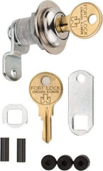 Made in USA - 21/32" Max Thickness, Standard Cam Lock - Stainless Steel Finish - Exact Tool & Supply