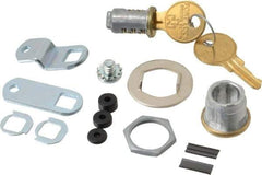 Made in USA - 5/16" Max Thickness, Standard Cam Lock - Polished Brass Finish - Exact Tool & Supply