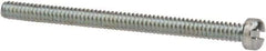 Value Collection - #4-40 UNC, 1-1/2" Length Under Head Slotted Drive Machine Screw - Fillister Head, Grade J82 Steel, Zinc-Plated Finish, Without Washer - Exact Tool & Supply