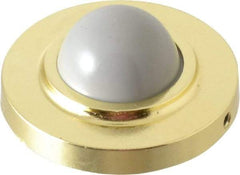 Value Collection - 2-1/2" Projection Convex Wall Bumper - Wall Mount, Brass Finish - Exact Tool & Supply