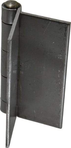 Made in USA - 4" Wide x 1/8" Thick, Blank Butt Hinge - Stainless Steel, Polished Finish - Exact Tool & Supply