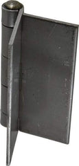 Made in USA - 4" Wide x 1/8" Thick, Blank Butt Hinge - Stainless Steel, Polished Finish - Exact Tool & Supply