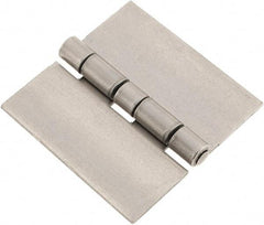 Made in USA - 2-1/2" Wide x 0.078" Thick, Blank Butt Hinge - Steel, Plain Finish - Exact Tool & Supply