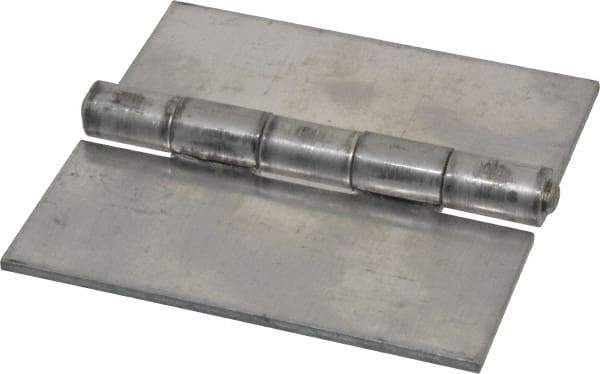 Made in USA - 4" Wide x 1/8" Thick, Blank Butt Hinge - Aluminum, Plain Finish - Exact Tool & Supply